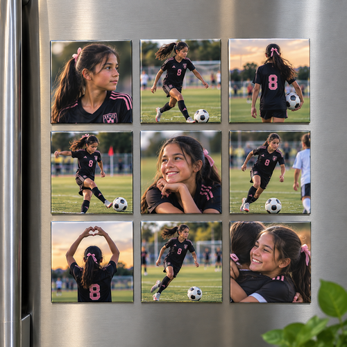 6 2.5 x 2.5” Square Custom Photo Magnets