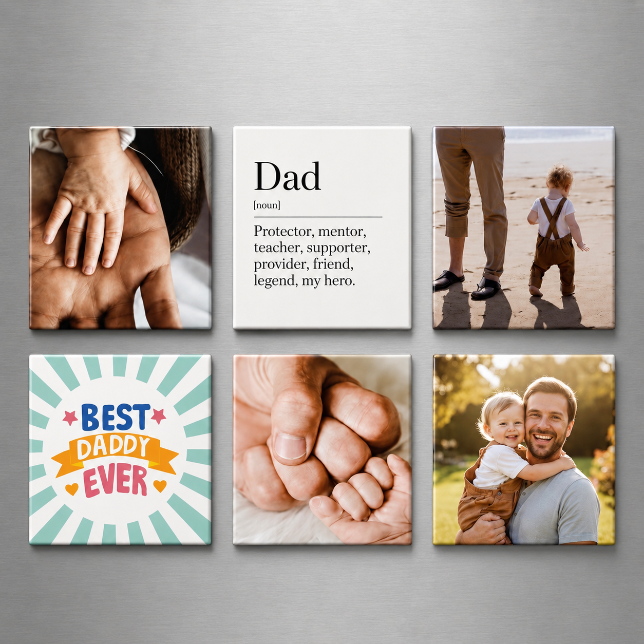 Premium Father’s Day Custom Photo Magnet Set