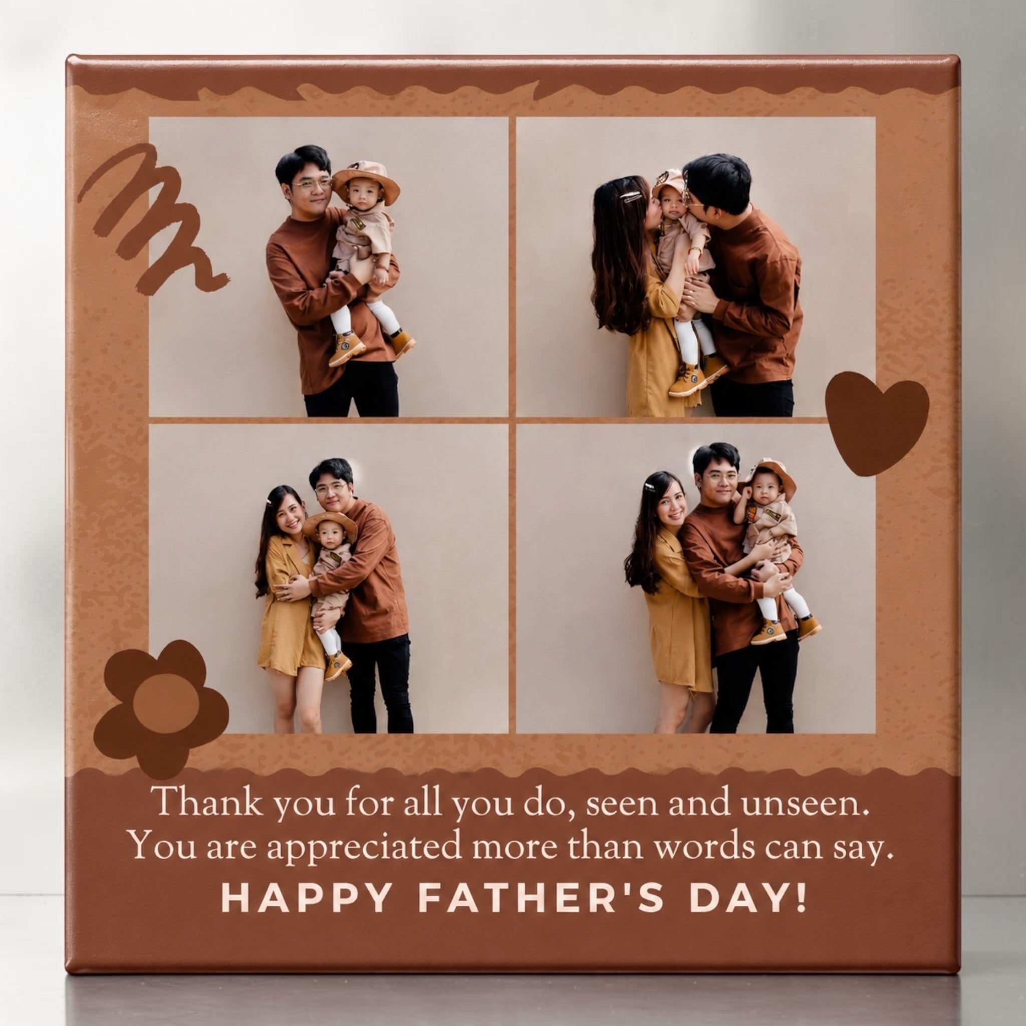 Father’s Day Custom Photo Collage Keepsake Magnet