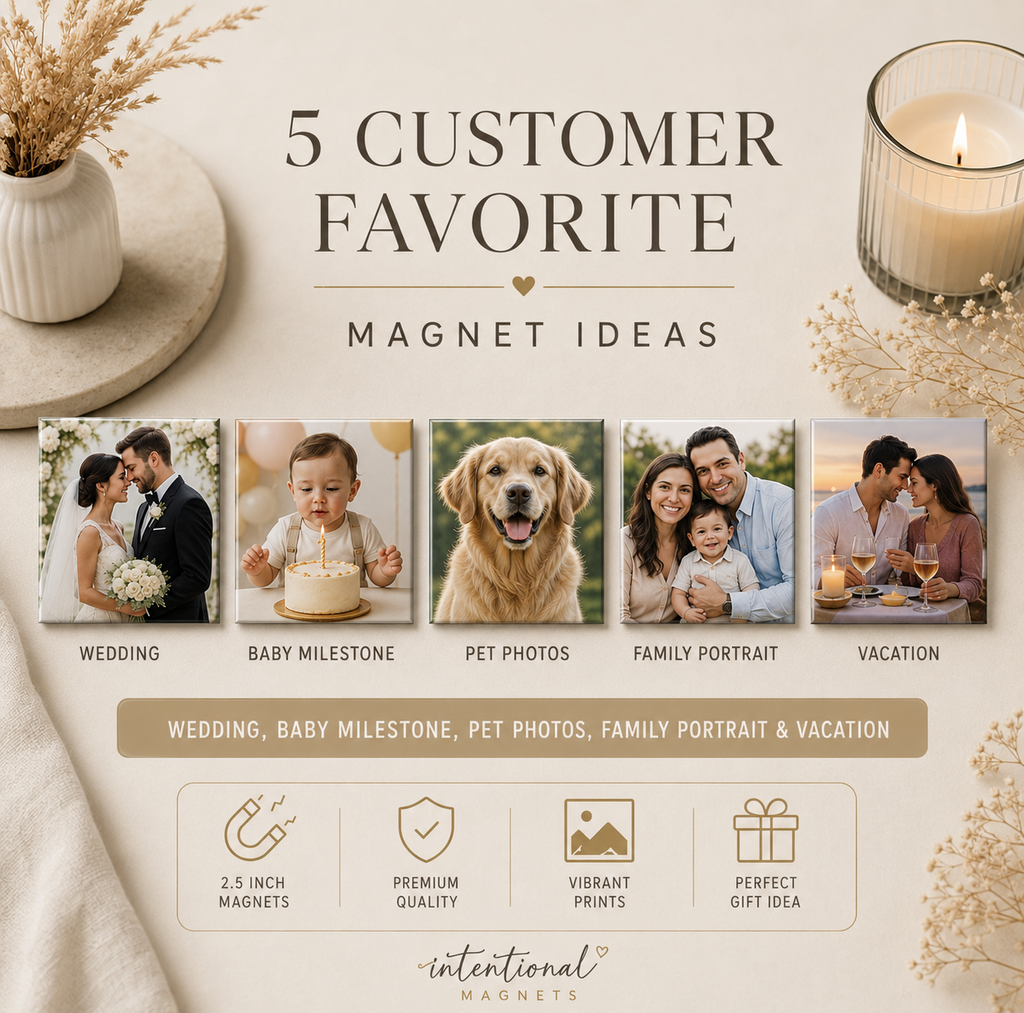 9 2.5 x 2.5” Square Custom Photo Magnets