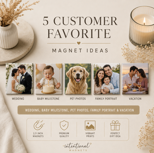 9 2.5 x 2.5” Square Custom Photo Magnets